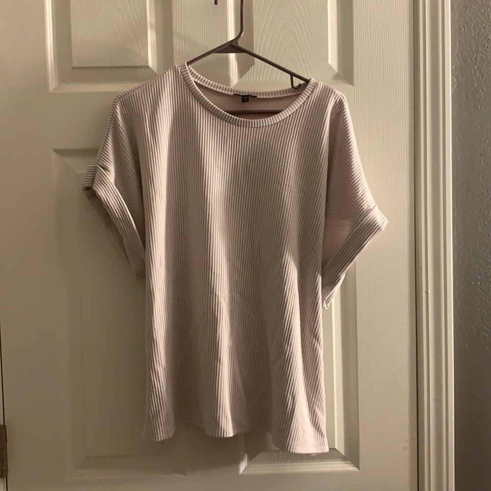 Express Shirt (mauve and cream colored)